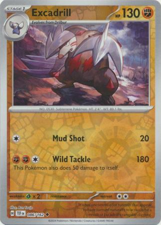 Excadrill 86/162 Reverse Holo | Temporal Forces | Pokemon Card