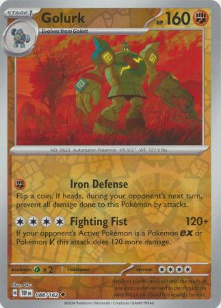 Golurk 88/162 Reverse Holo | Temporal Forces | Pokemon Card