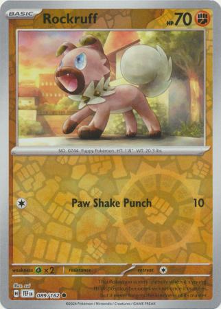 Rockruff 89/162 Reverse Holo | Temporal Forces | Pokemon Card