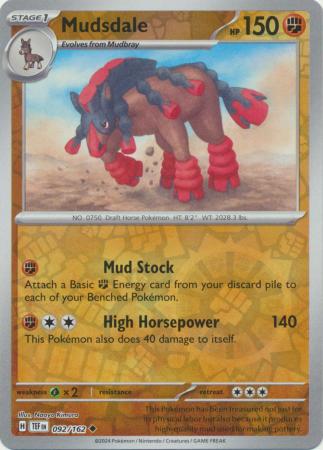 Mudsdale 92/162 Reverse Holo | Temporal Forces | Pokemon Card