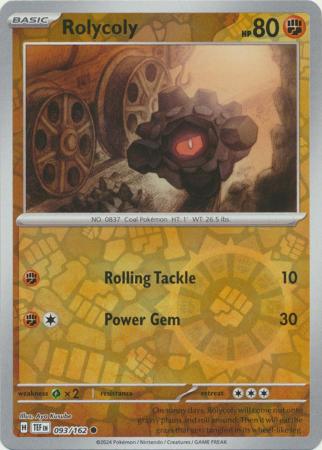 Rolycoly 93/162 Reverse Holo | Temporal Forces | Pokemon Card