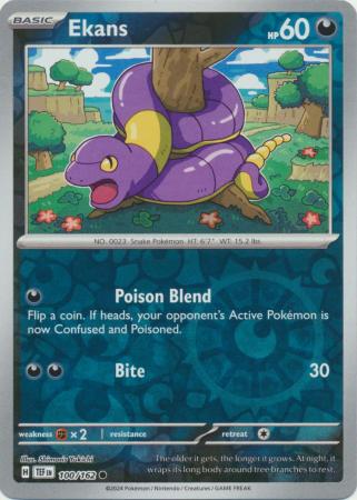 Ekans 100/162 Reverse Holo | Temporal Forces | Pokemon Card