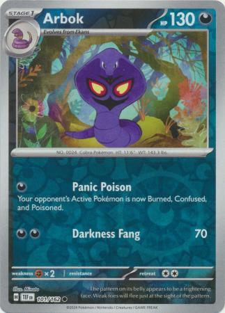 Arbok 101/162 Reverse Holo | Temporal Forces | Pokemon Card