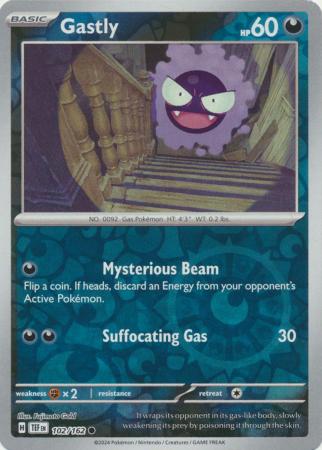 Gastly 102/162 Reverse Holo | Temporal Forces | Pokemon Card