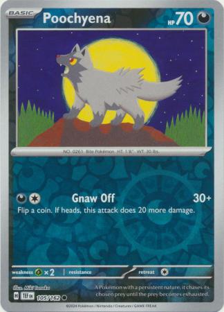 Poochyena 105/162 Reverse Holo | Temporal Forces | Pokemon Card