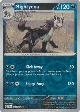 Mightyena 106/162 Reverse Holo | Temporal Forces | Pokemon Card