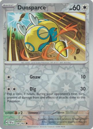 Dunsparce 128/162 Reverse Holo | Temporal Forces | Pokemon Card