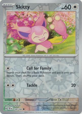 Skitty 130/162 Reverse Holo | Temporal Forces | Pokemon Card