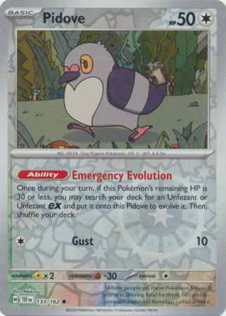 Pidove 133/162 Reverse Holo | Temporal Forces | Pokemon Card