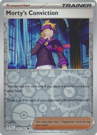 Morty's Conviction 155/162 Reverse Holo | Temporal Forces | Pokemon Card