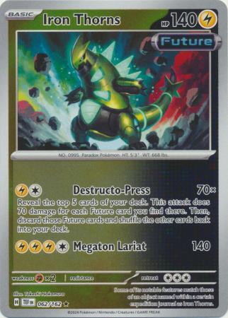 Iron Thorns 62/162 Reverse Holo | Temporal Forces | Pokemon Card