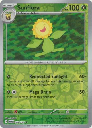 Sunflora 7/167 Reverse Holo | Twilight Masquerade | Pokemon Card