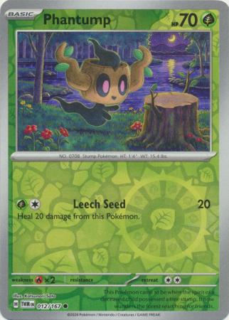 Phantump 12/167 Reverse Holo | Twilight Masquerade | Pokemon Card