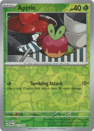 Applin 17/167 Reverse Holo | Twilight Masquerade | Pokemon Card