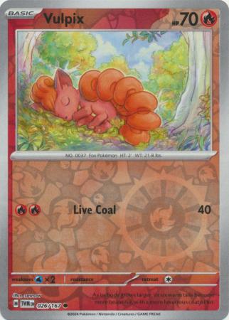 Vulpix 26/167 Reverse Holo | Twilight Masquerade | Pokemon Card