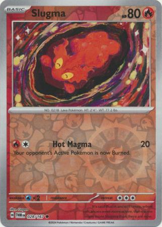 Slugma 28/167 Reverse Holo | Twilight Masquerade | Pokemon Card