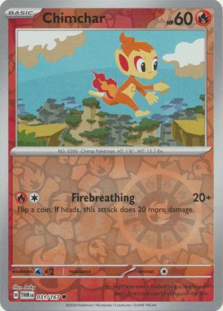 Chimchar 31/167 Reverse Holo | Twilight Masquerade | Pokemon Card