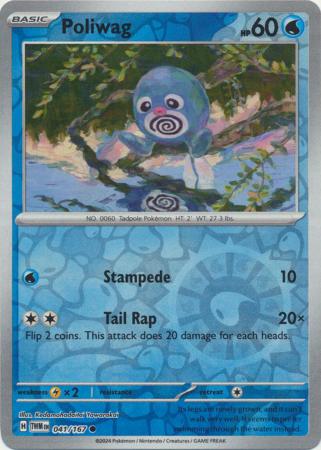 Poliwag 41/167 Reverse Holo | Twilight Masquerade | Pokemon Card