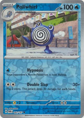 Poliwhirl 42/167 Reverse Holo | Twilight Masquerade | Pokemon Card