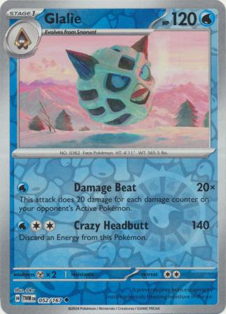 Glalie 52/167 Reverse Holo | Twilight Masquerade | Pokemon Card