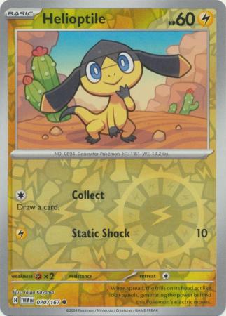 Helioptile 70/167 Reverse Holo | Twilight Masquerade | Pokemon Card