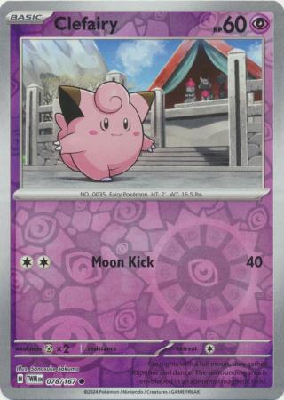 Clefairy 78/167 Reverse Holo | Twilight Masquerade | Pokemon Card