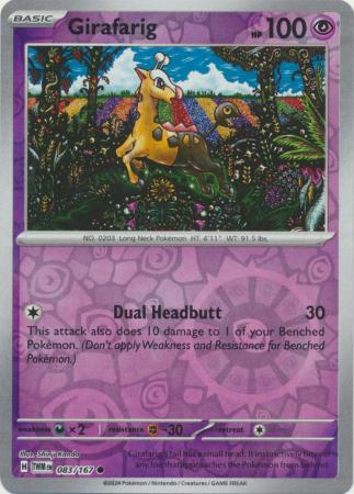 Girafarig 83/167 Reverse Holo | Twilight Masquerade | Pokemon Card