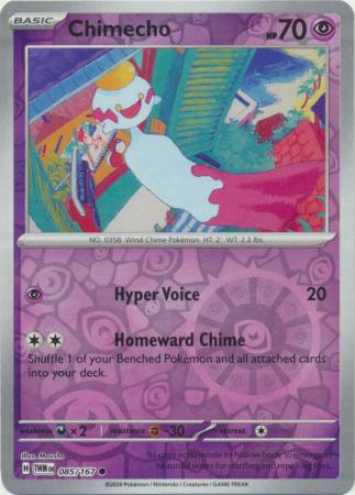 Chimecho 85/167 Reverse Holo | Twilight Masquerade | Pokemon Card