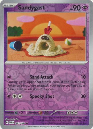 Sandygast 91/167 Reverse Holo | Twilight Masquerade | Pokemon Card