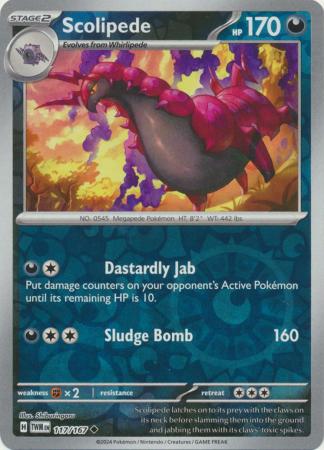 Scolipede 117/167 Reverse Holo | Twilight Masquerade | Pokemon Card