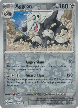 Aggron 122/167 Reverse Holo | Twilight Masquerade | Pokemon Card