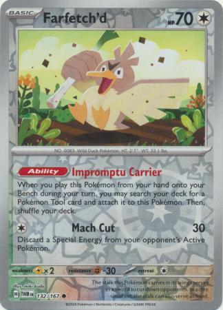 Farfetch'd 132/167 Reverse Holo | Twilight Masquerade | Pokemon Card