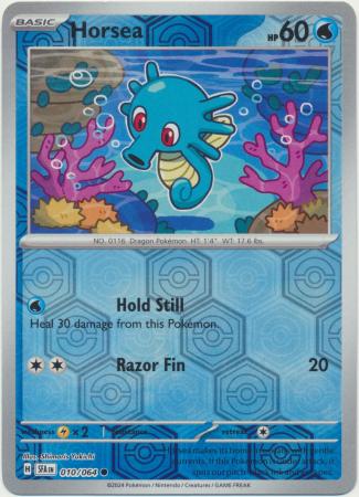 Horsea 10/64 Reverse Holo | Shrouded Fable | Pokemon Card