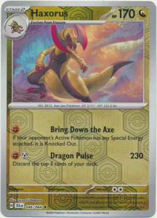 Haxorus 46/64 Reverse Holo | Shrouded Fable | Pokemon Card