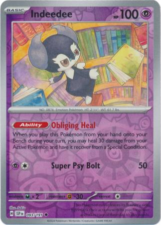 Indeedee 93/191 Reverse Holo | Surging Sparks | Pokemon Card