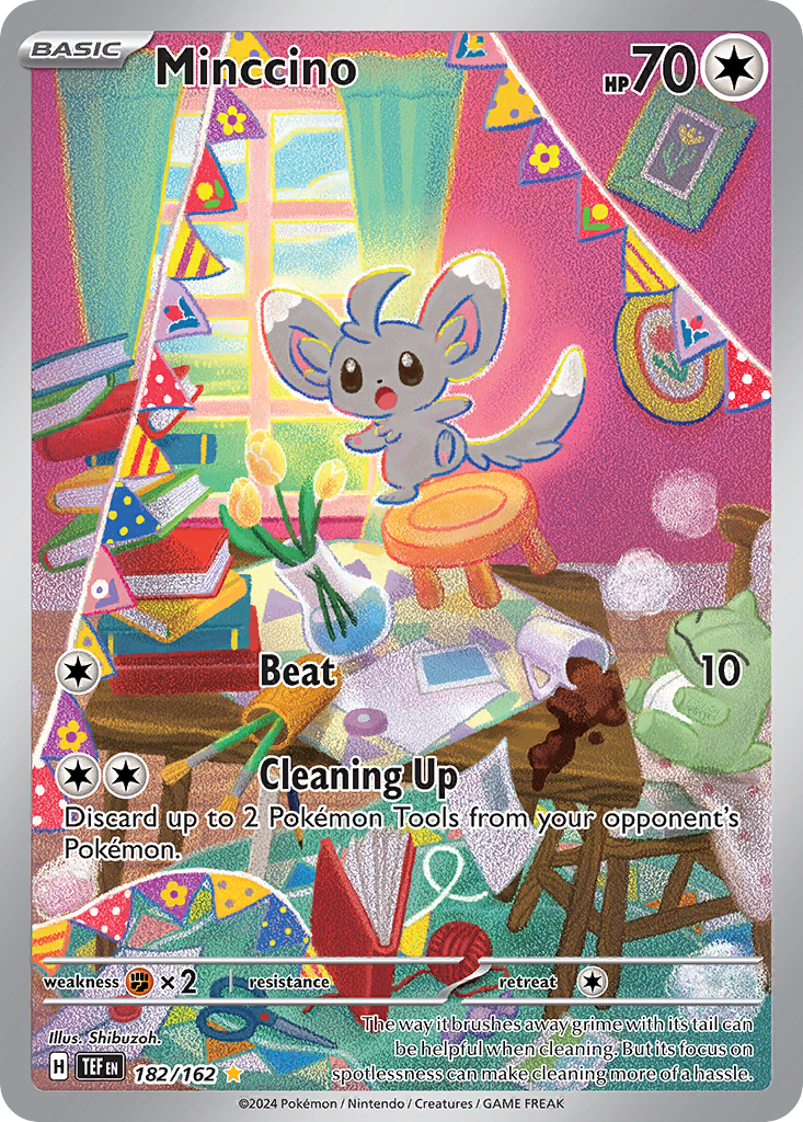 Minccino 182/162 Illustration Rare | Temporal Forces | Pokemon Card