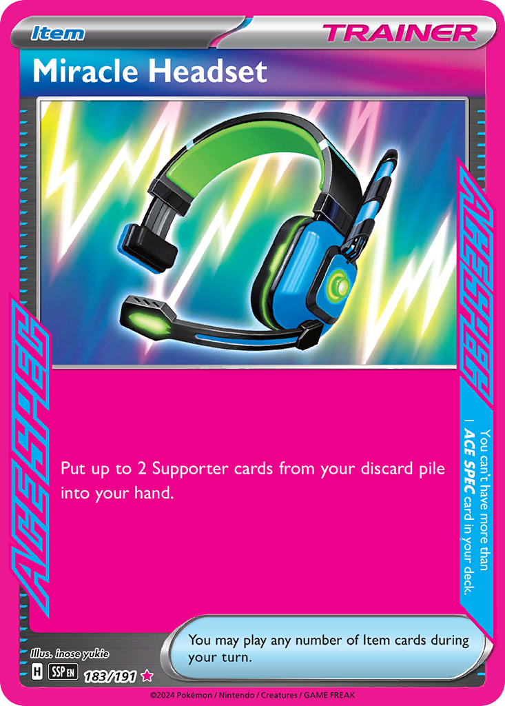 Miracle Headset 183/191 ACE SPEC Rare | Surging Sparks | Pokemon Card