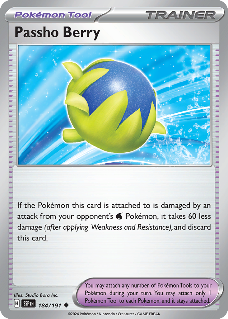 Passho Berry 184/191 Uncommon | Surging Sparks | Pokemon Card