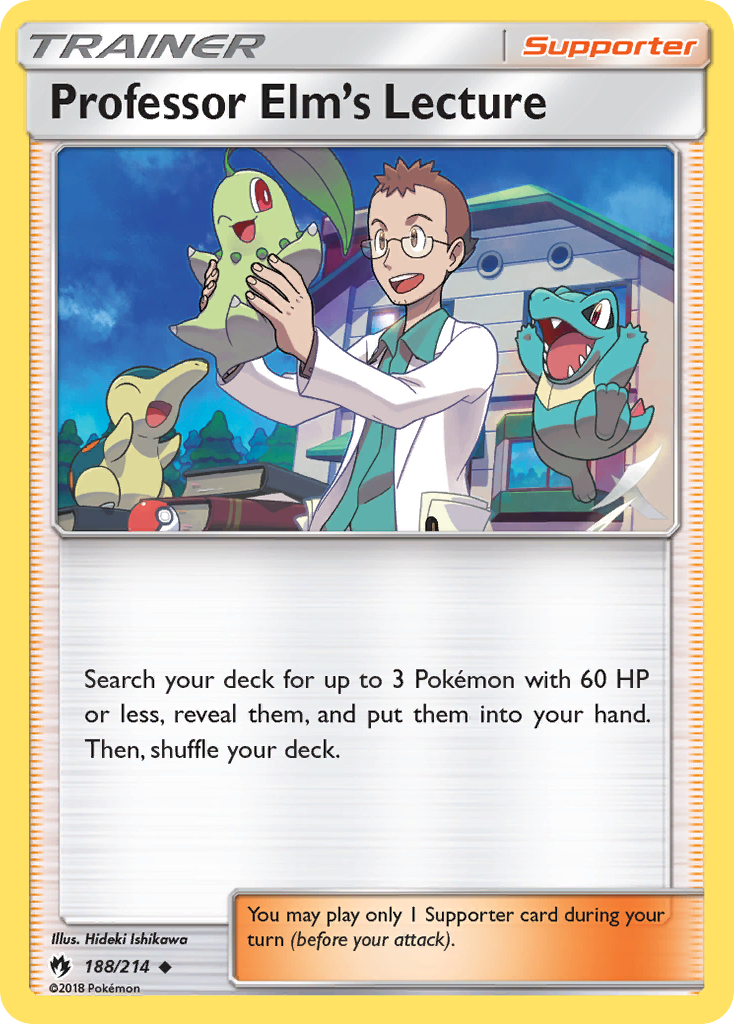 Professor Elm's Lecture 188/214 Uncommon | Lost Thunder | Pokemon Card