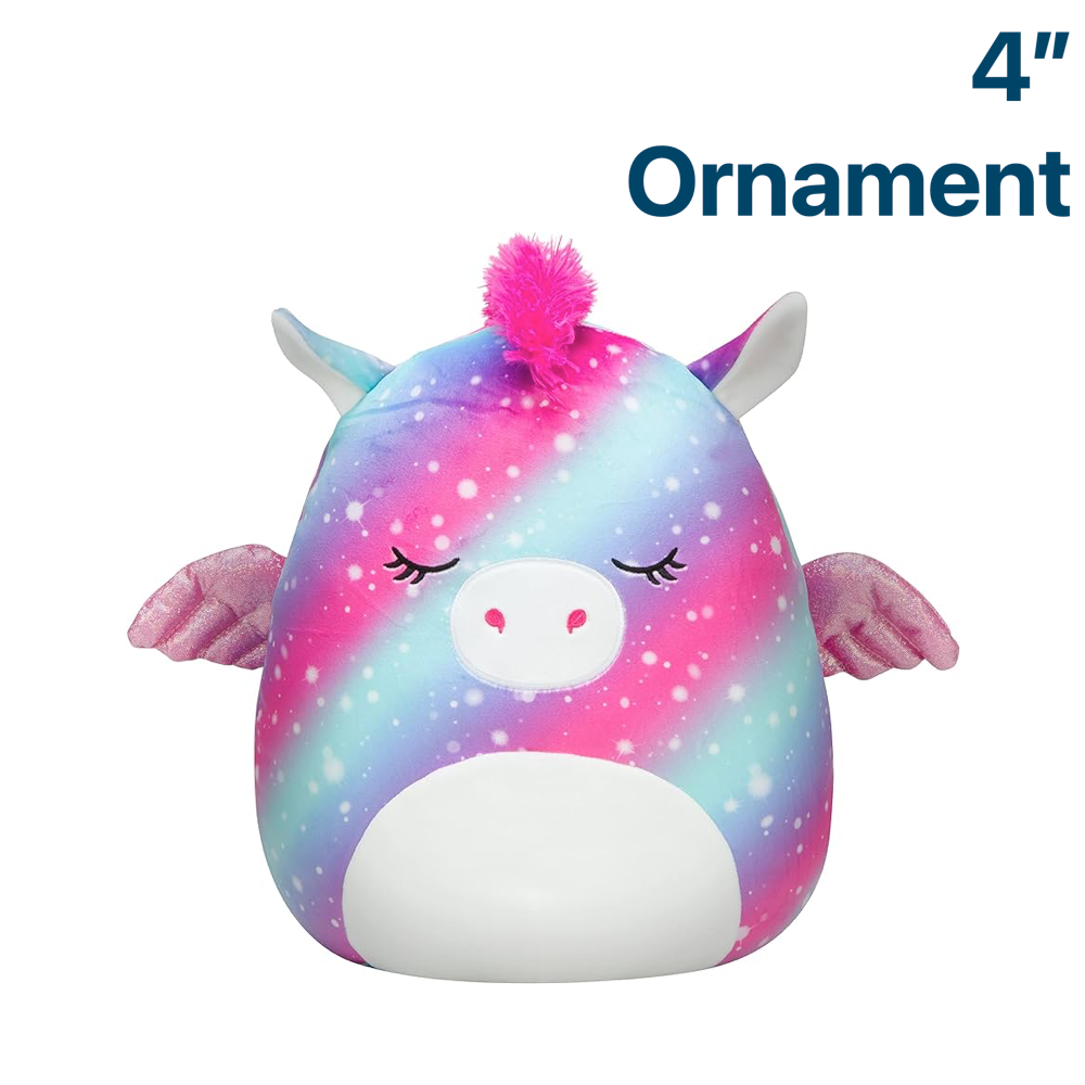 Faisah the Unicorn ~ Holiday 4" Ornament Squishmallow Plush ~ IN STOCK ~ LIMIT 1 PER CUSTOMER
