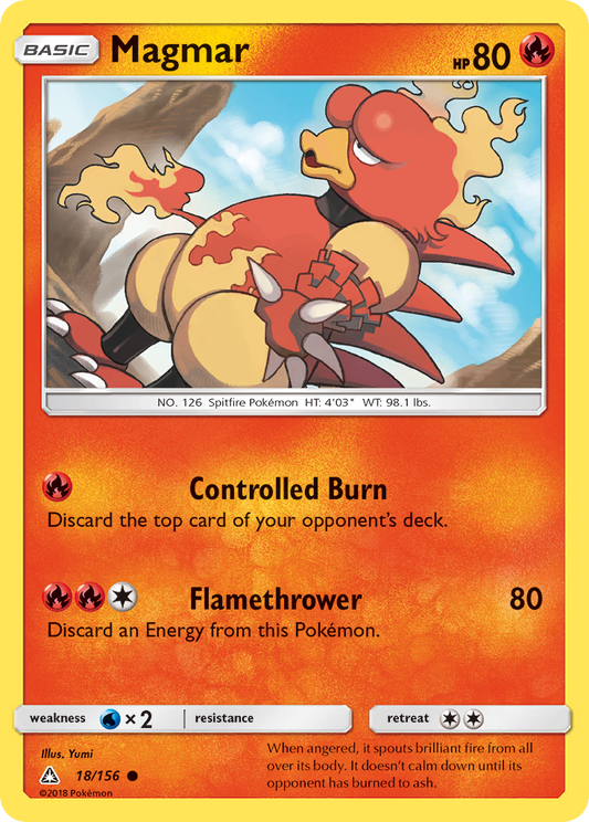 Magmar 18/156 Common | Ultra Prism | Pokemon Card