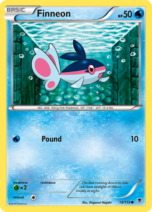 Finneon 18/119 Common | Phantom Forces | Pokemon Card