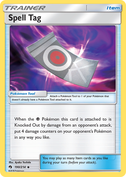 Spell Tag 190/214 Uncommon | Lost Thunder | Pokemon Card