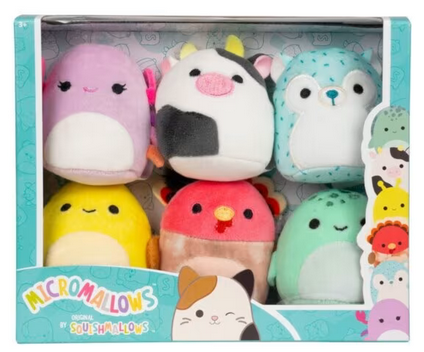 6 Pack Style A - 2.5" Micromallows Series 1 Squishmallow Plush