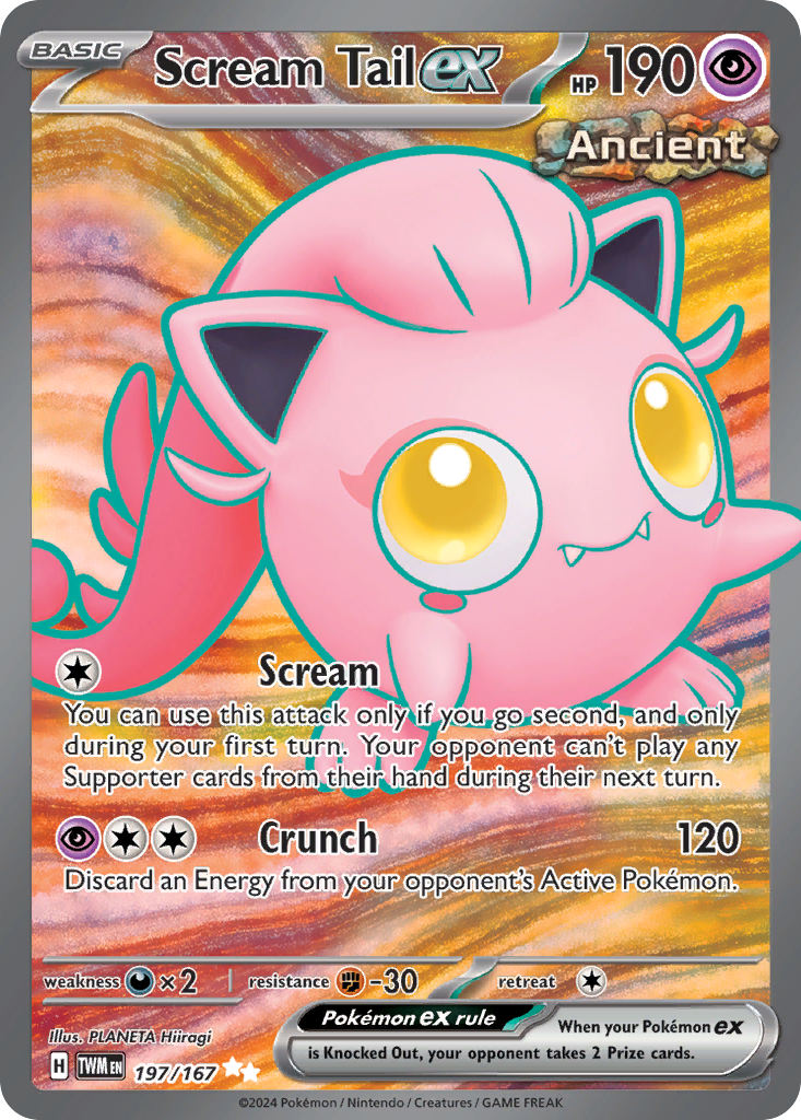 Scream Tail ex 197/167 Ultra Rare | Twilight Masquerade | Pokemon Card