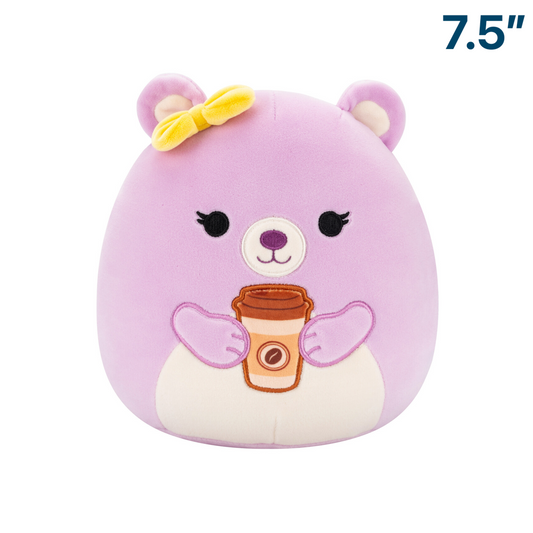 Faine Pink Bear Holding Coffee Mother's Day 2025 ~ 7.5" Squishmallow Plush