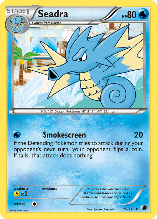 Seadra 19/116 Uncommon | Plasma Freeze | Pokemon Card