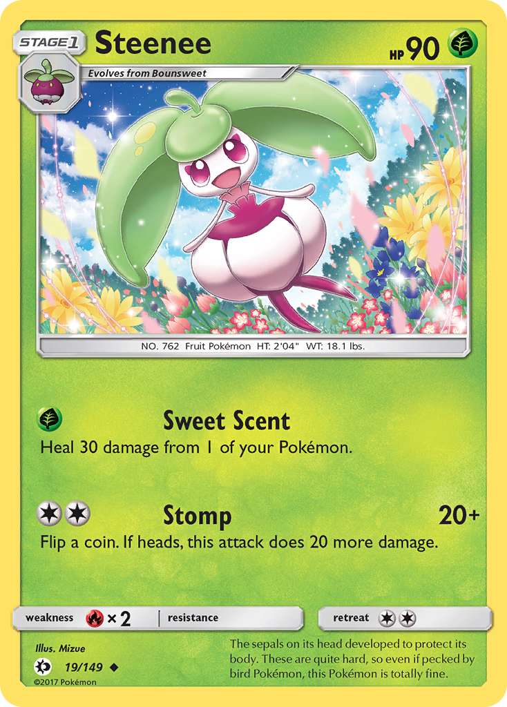 Steenee 19/149 Uncommon | Sun & Moon | Pokemon Card