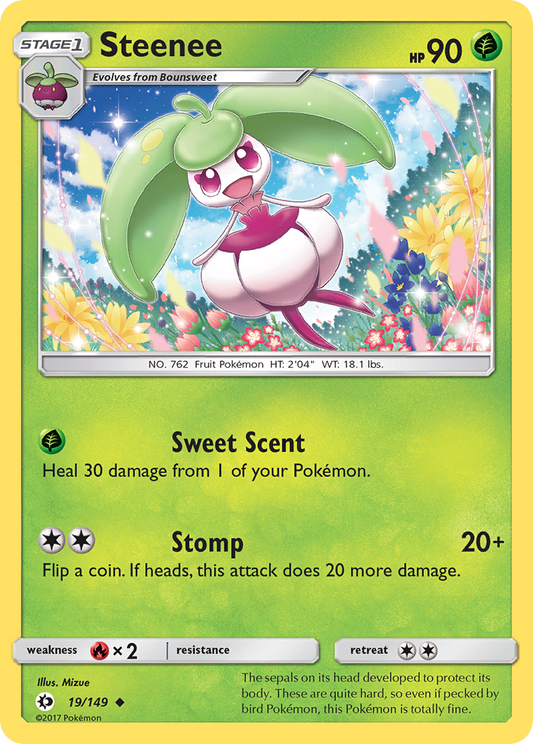 Steenee 19/149 Uncommon | Sun & Moon | Pokemon Card