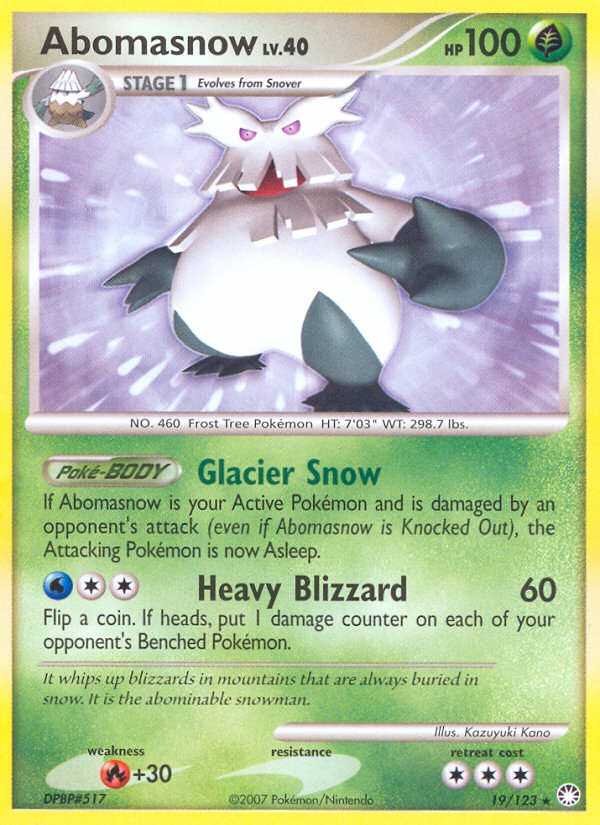 Abomasnow 19/123 Rare | Mysterious Treasures | Pokemon Card